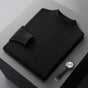 Men's plain crew neck knit sweater with ribbed trim