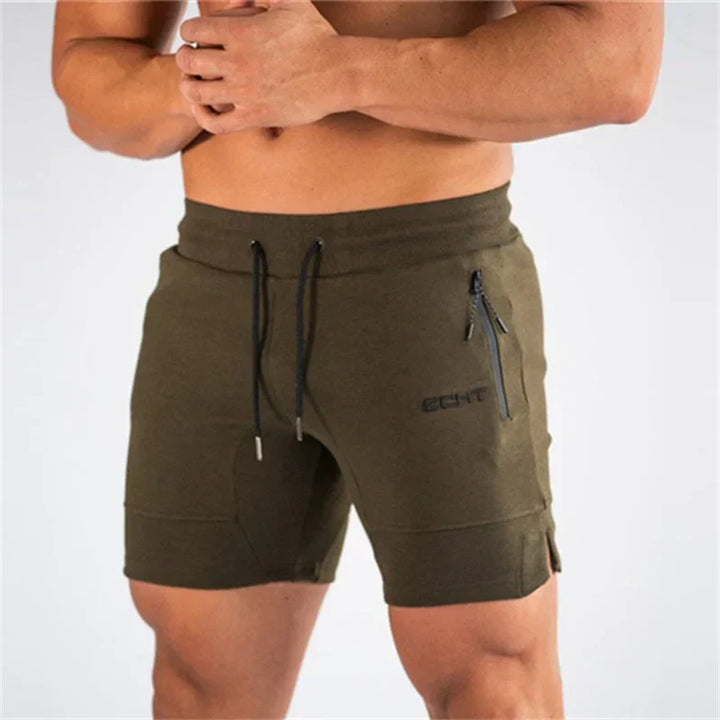 Men's Sports Shorts, Drawstring Waist Casual Summer Shorts with Zip Pockets