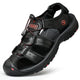 Men's Closed Toe Walking Sandals, Bungee Lace, Lugged Sole