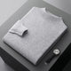 Men's plain crew neck knit sweater with ribbed trim