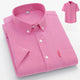 Men's Lightweight Cotton Shirt, Relaxed Fit Breathable Button-Up Summer Shirt Long Sleeve