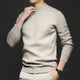 Men's mock neck knit sweater with ribbed trim