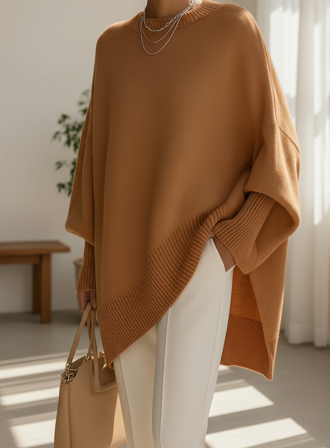 Oversized knitted jumper