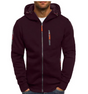 Men's hooded full-zip jacket with zipped pockets and long sleeves