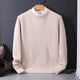 Men's plain crew neck sweater with long sleeves