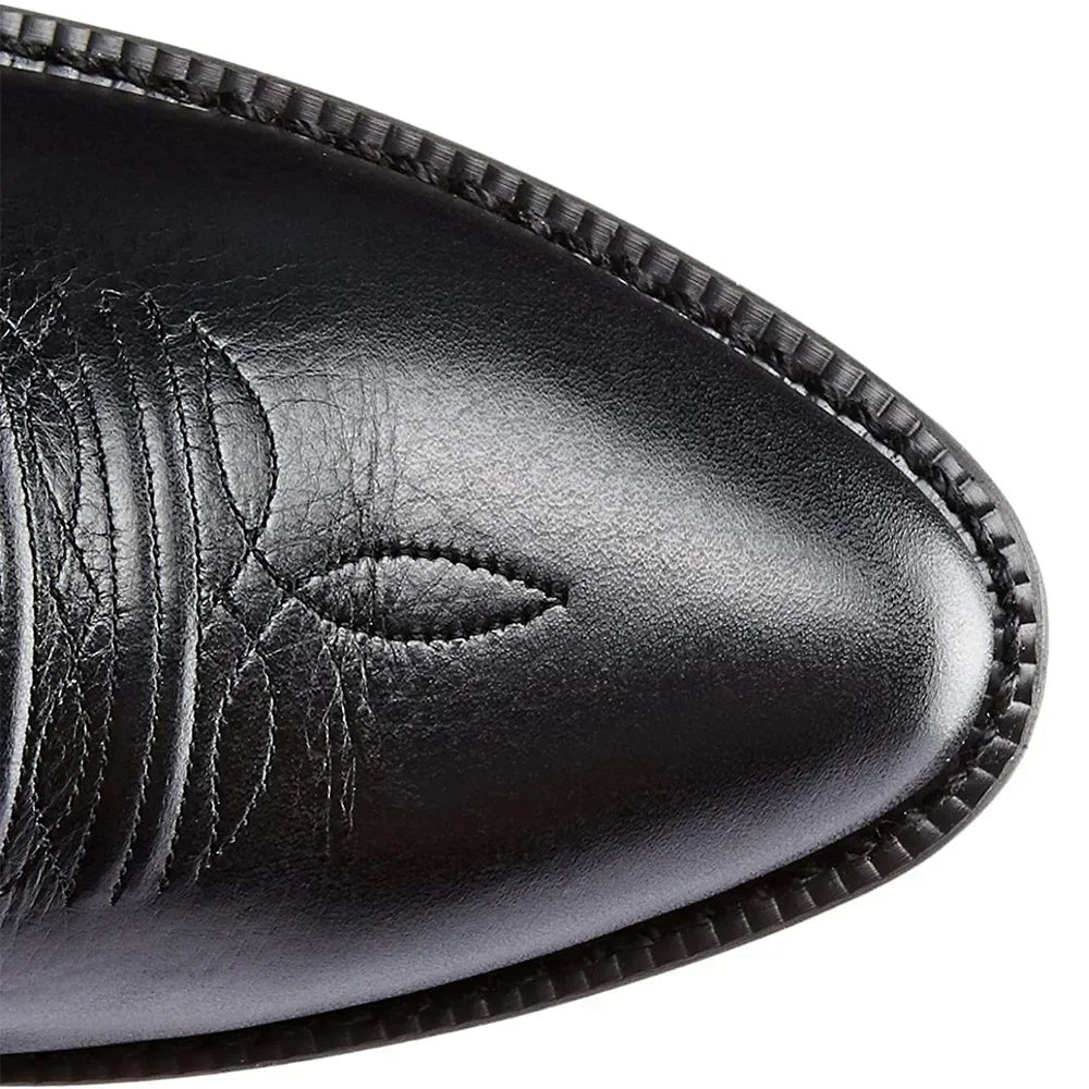 Men's tall embroidered cowboy boots with pointed toe