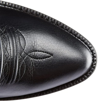 Men's tall embroidered cowboy boots with pointed toe