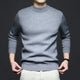 Men's mock neck knit sweater with ribbed trim