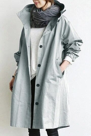 Longline trench coat outerwear