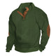 Textured knit sweater with funnel neck and elbow patches