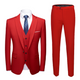 Men's 3 Piece Suit, Classic Fit Tailored Blazer Waistcoat & Trousers for Weddings