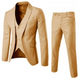 Men's 3 Piece Suit, Classic Fit Tailored Blazer Waistcoat & Trousers for Weddings