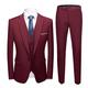 Men's 3 Piece Suit, Classic Fit Tailored Blazer Waistcoat & Trousers for Weddings