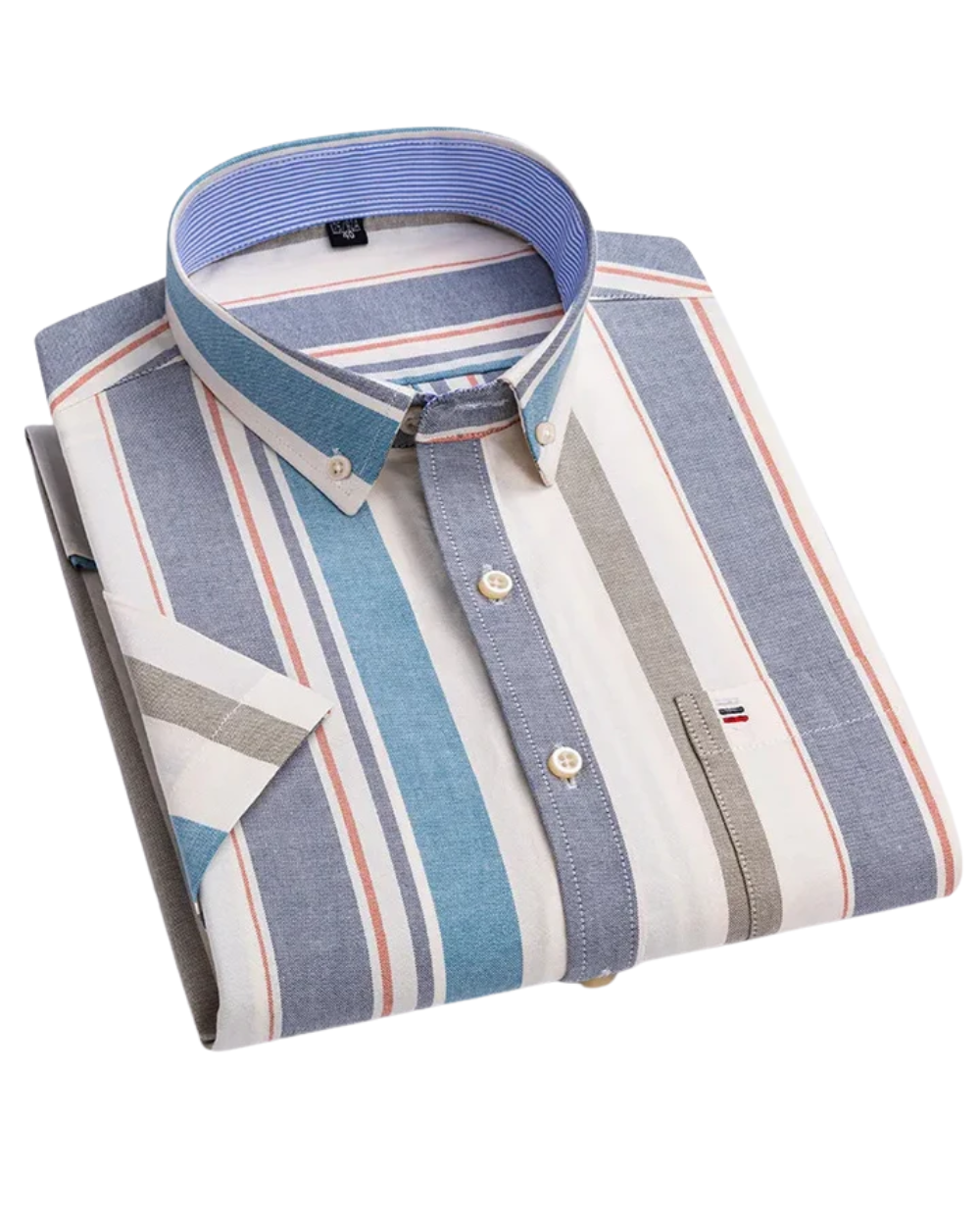 Men's Cotton Shirt, Tailored Fit Breathable Button-Up Business Casual Long Sleeve Shirt