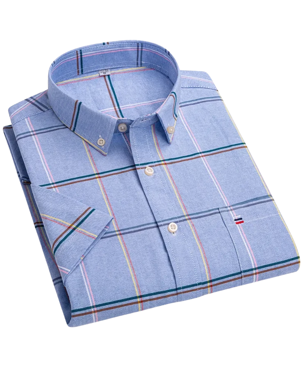 Men's Cotton Shirt, Tailored Fit Breathable Button-Up Business Casual Long Sleeve Shirt