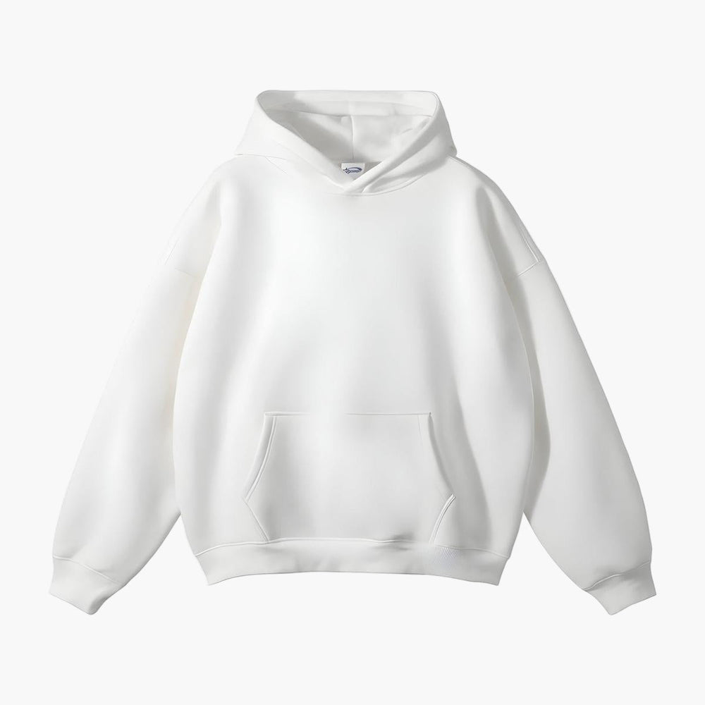 Unisex pullover hoodie with kangaroo pocket and long sleeves