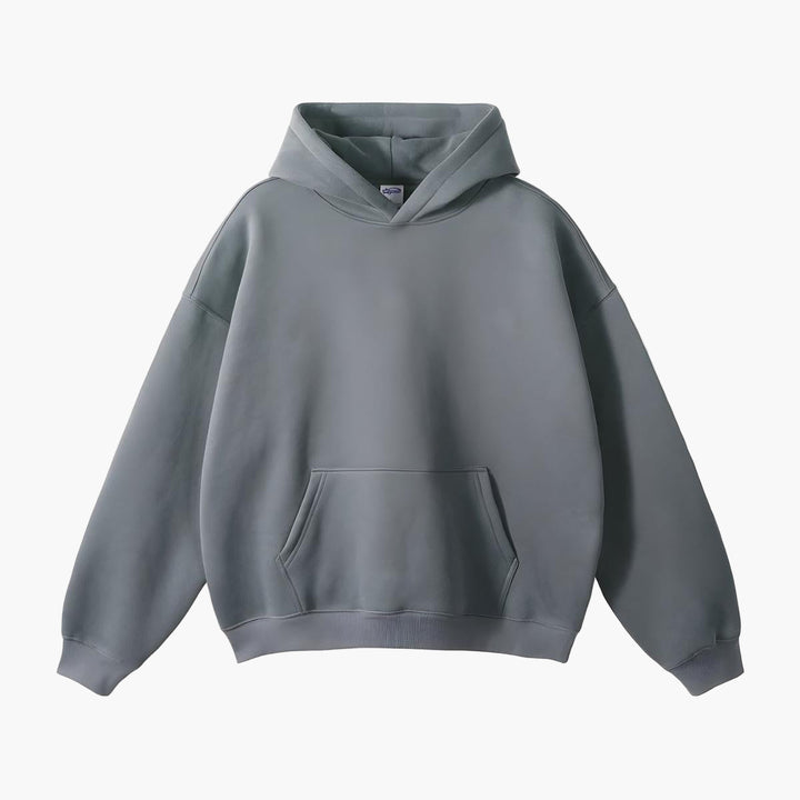 Unisex pullover hoodie with kangaroo pocket and long sleeves