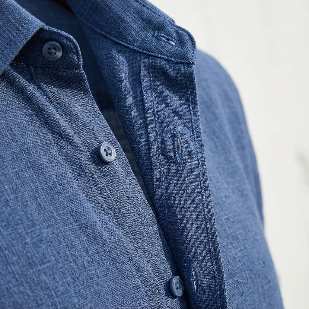 Men's Short Sleeve Shirt, Button Up Relaxed Fit Solid Colour Casual Summer Shirt