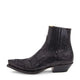 Men's western ankle boots with pointed toes, stitched motifs and raised heels