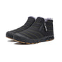 Quilted ankle boots with side zip, fleece-look trim and textured flat soles