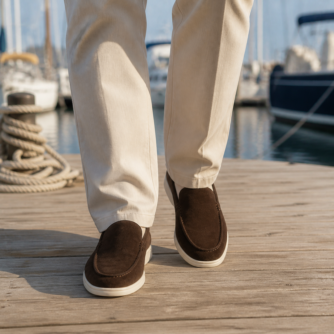 Men's round-toe slip-on loafers