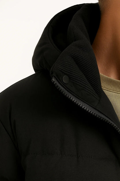 Men's hooded lined jacket with pockets
