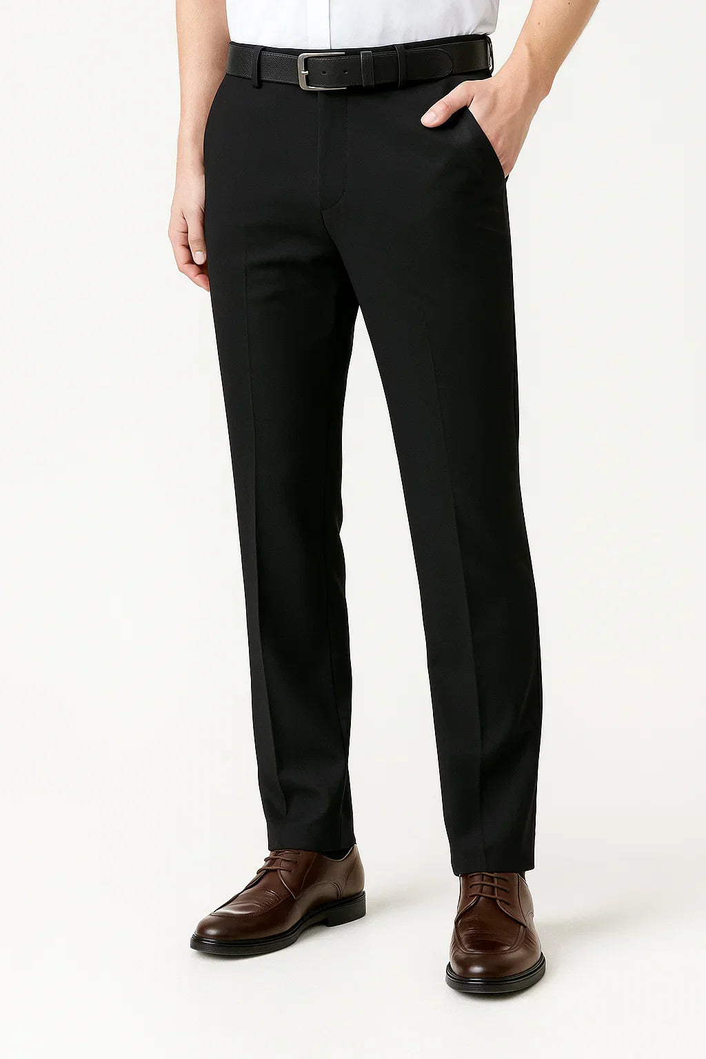 Men's Stretch Trousers in Soft, Comfortable Fabric