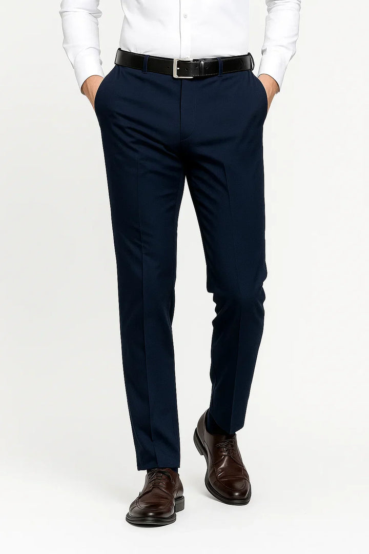 Men's Stretch Trousers in Soft, Comfortable Fabric