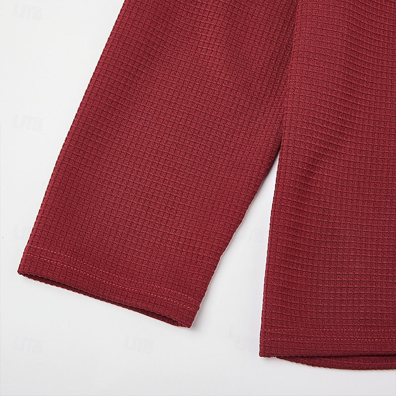 Men's long-sleeved ribbed quarter-zip jumper with contrast panels, elbow patches and chest pocket