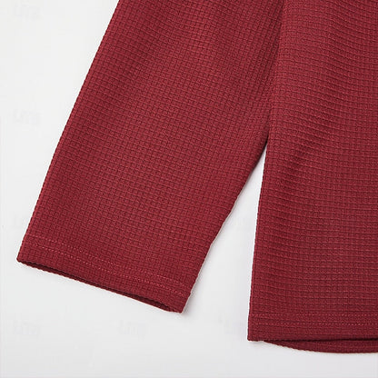 Men's long-sleeved ribbed quarter-zip jumper with contrast panels, elbow patches and chest pocket