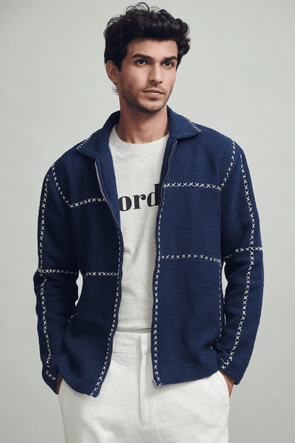 Unisex cross stitch jacket