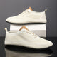 Mesh knit slip-on shoes with round toe