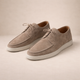 Men's Suede Lace Up Derby Shoes, Moc Toe, Cupsole