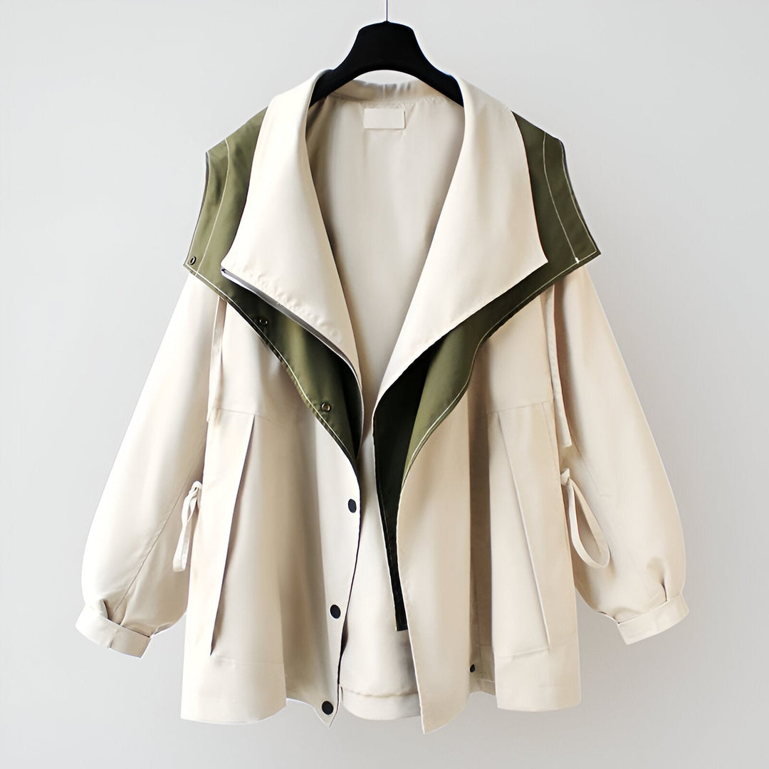 Unisex hooded windbreaker jacket with long sleeves