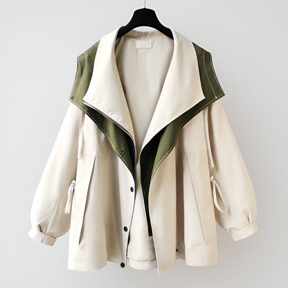 Unisex hooded windbreaker jacket with long sleeves