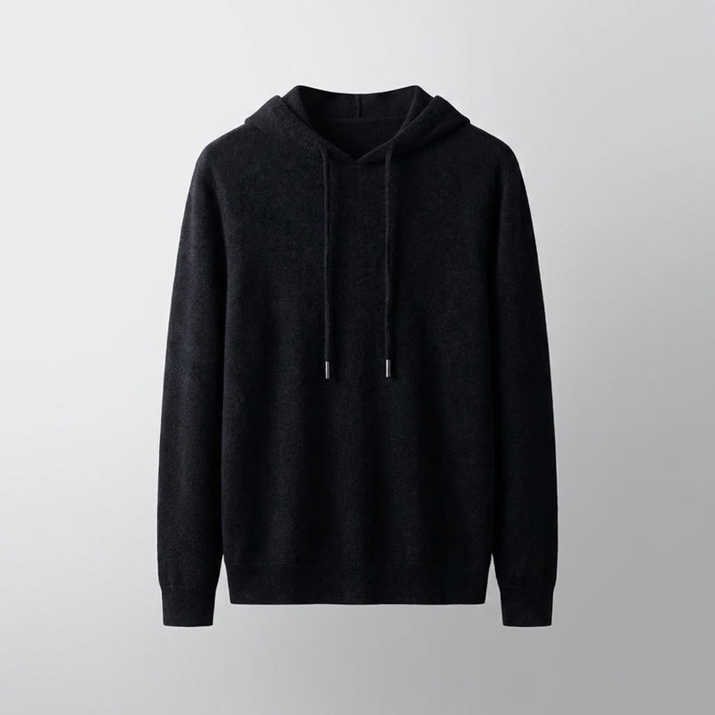 Unisex hooded jumper with long sleeves, drawstrings and ribbed trims