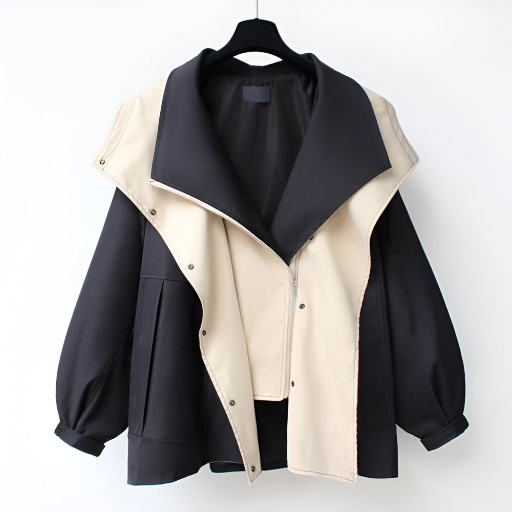 Unisex hooded windbreaker jacket with long sleeves