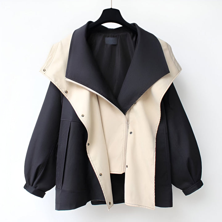 Unisex hooded windbreaker jacket with long sleeves