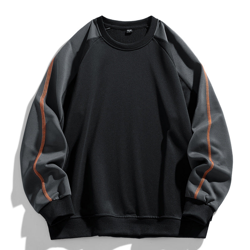 Colourblock crew neck sweatshirt with contrasting long sleeves and ribbed trims