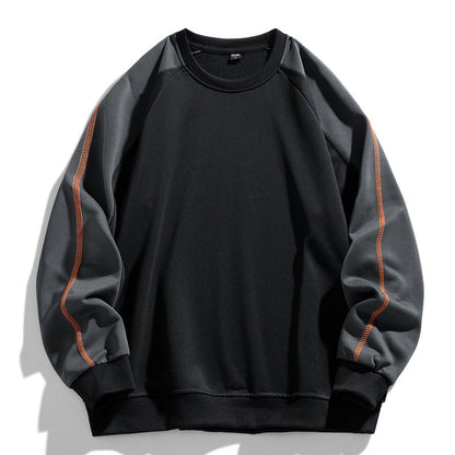 Colourblock crew neck sweatshirt with contrasting long sleeves and ribbed trims