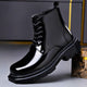 Polished lace-up ankle boots with chunky lug soles