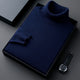 Plain ribbed turtleneck jumper folded in a presentation box