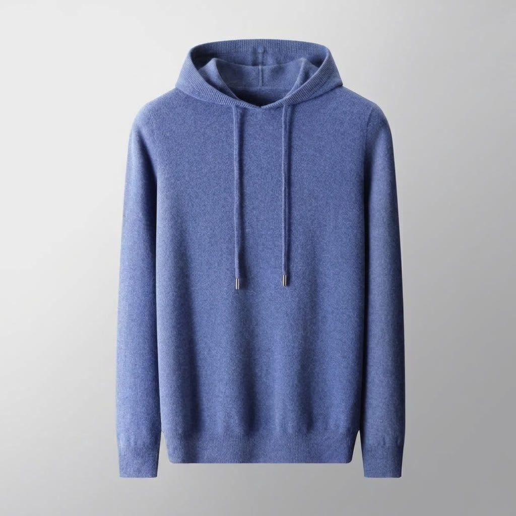 Unisex hooded jumper with long sleeves, drawstrings and ribbed trims