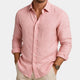 Men's long sleeve button-down shirt with pointed collar