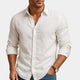 Men's long sleeve button-down shirt with pointed collar