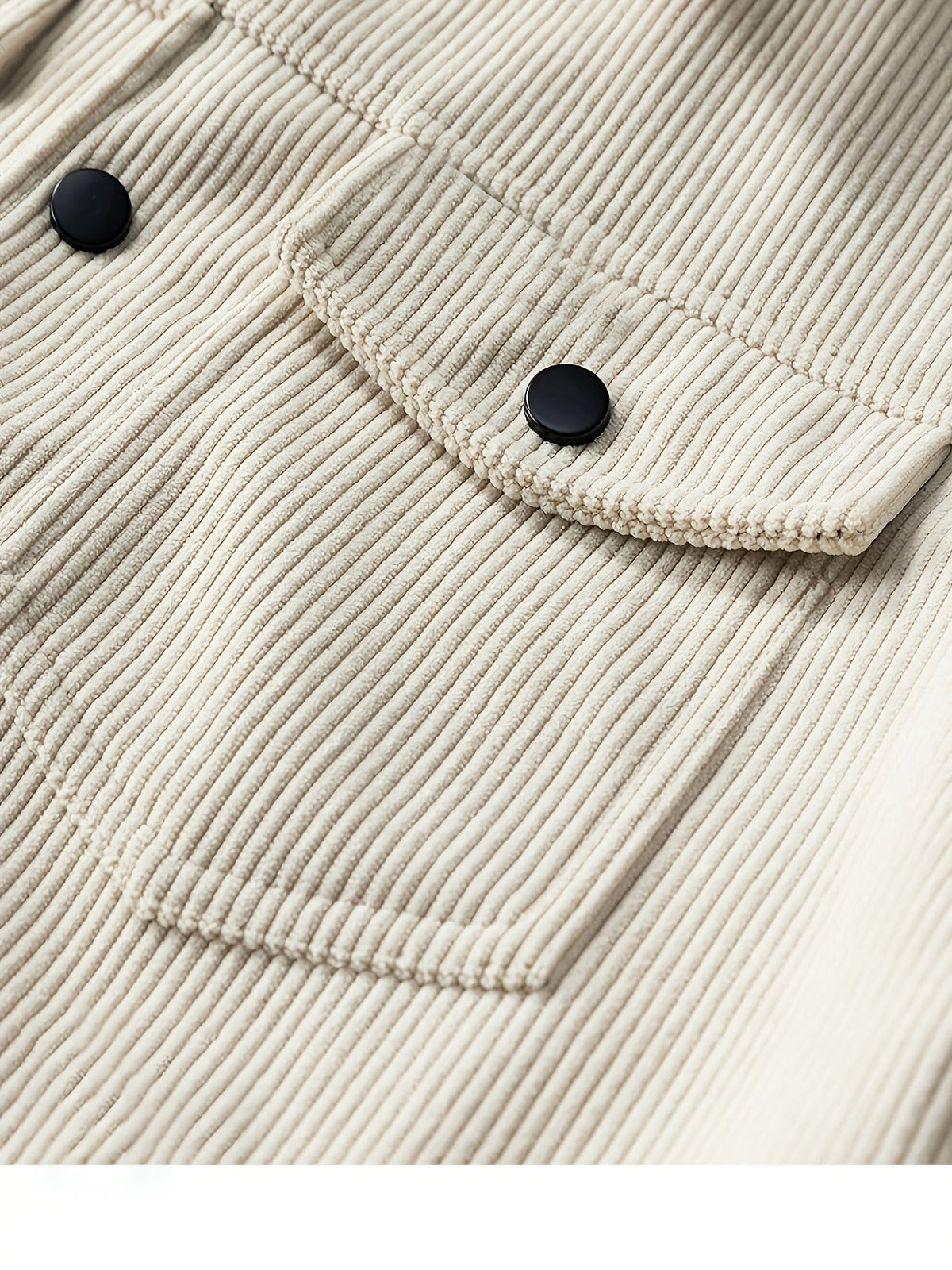 Corduroy utility jacket with shirt collar, long sleeves and four front pockets