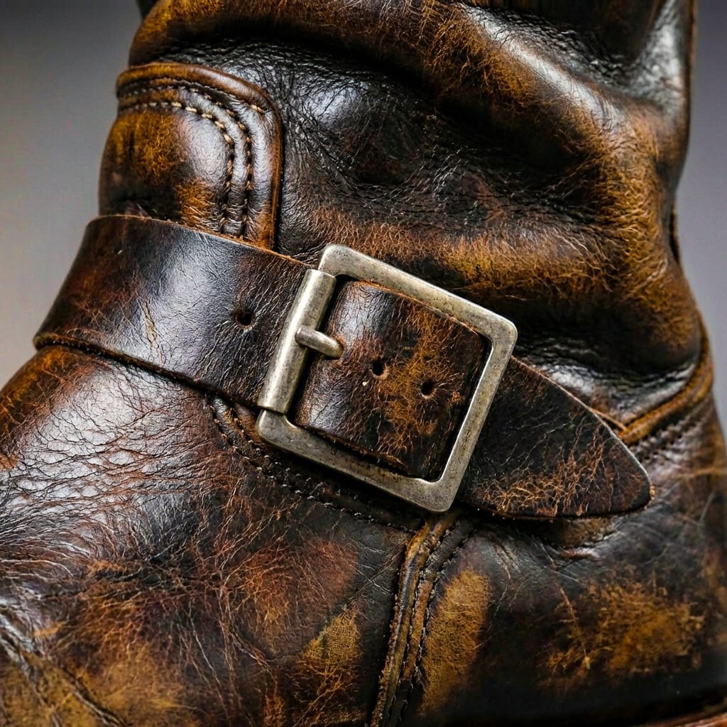 Vintage-style ankle lace-up boots