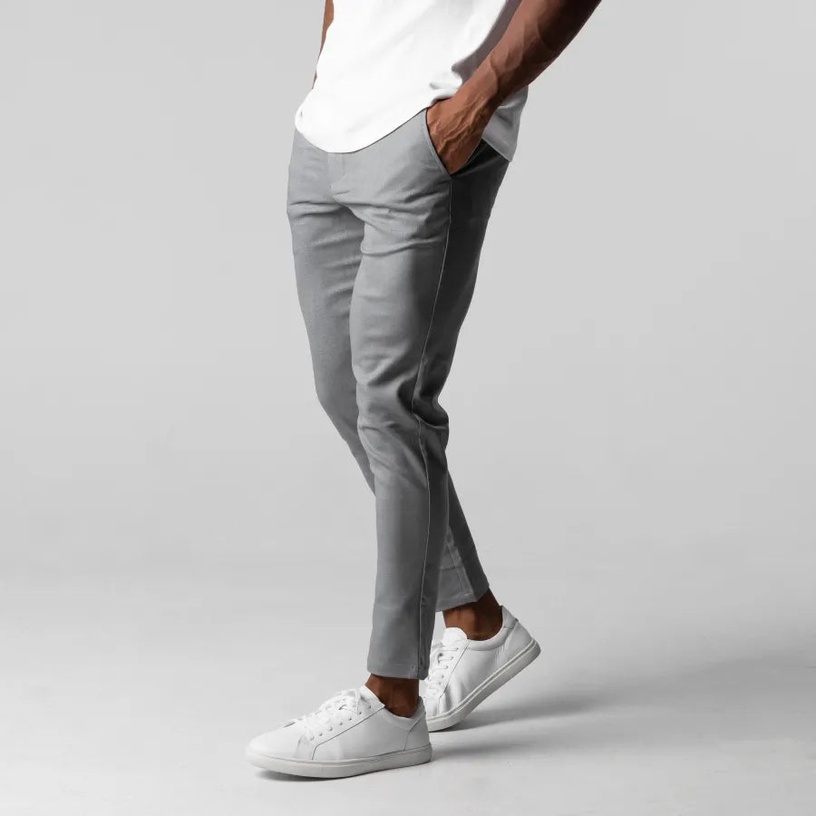Men's Chino Trousers, Slim Fit Stretch Casual Smart Chinos for Everyday Wear