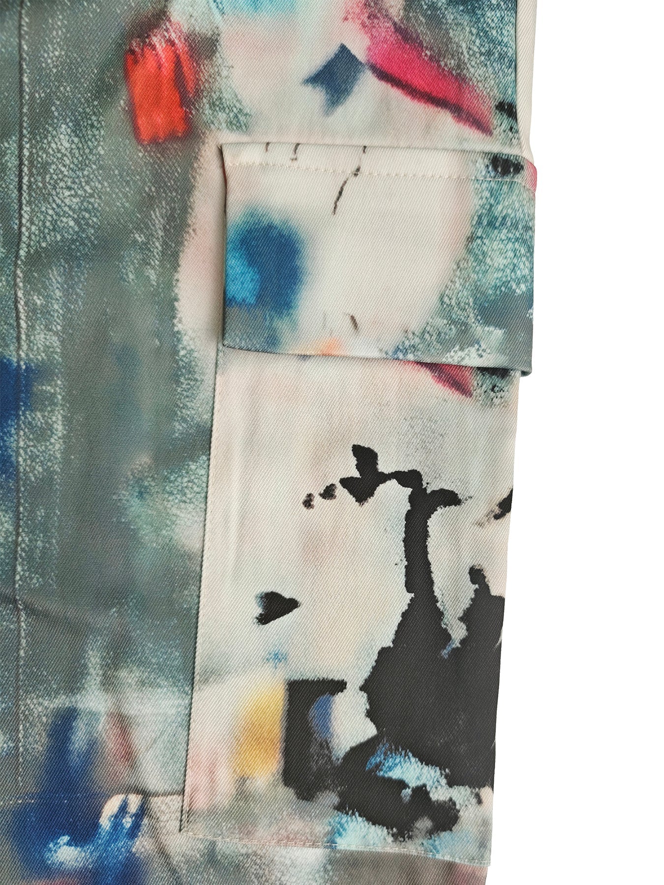 Women's high waisted wide leg jean with graffiti print in light grey