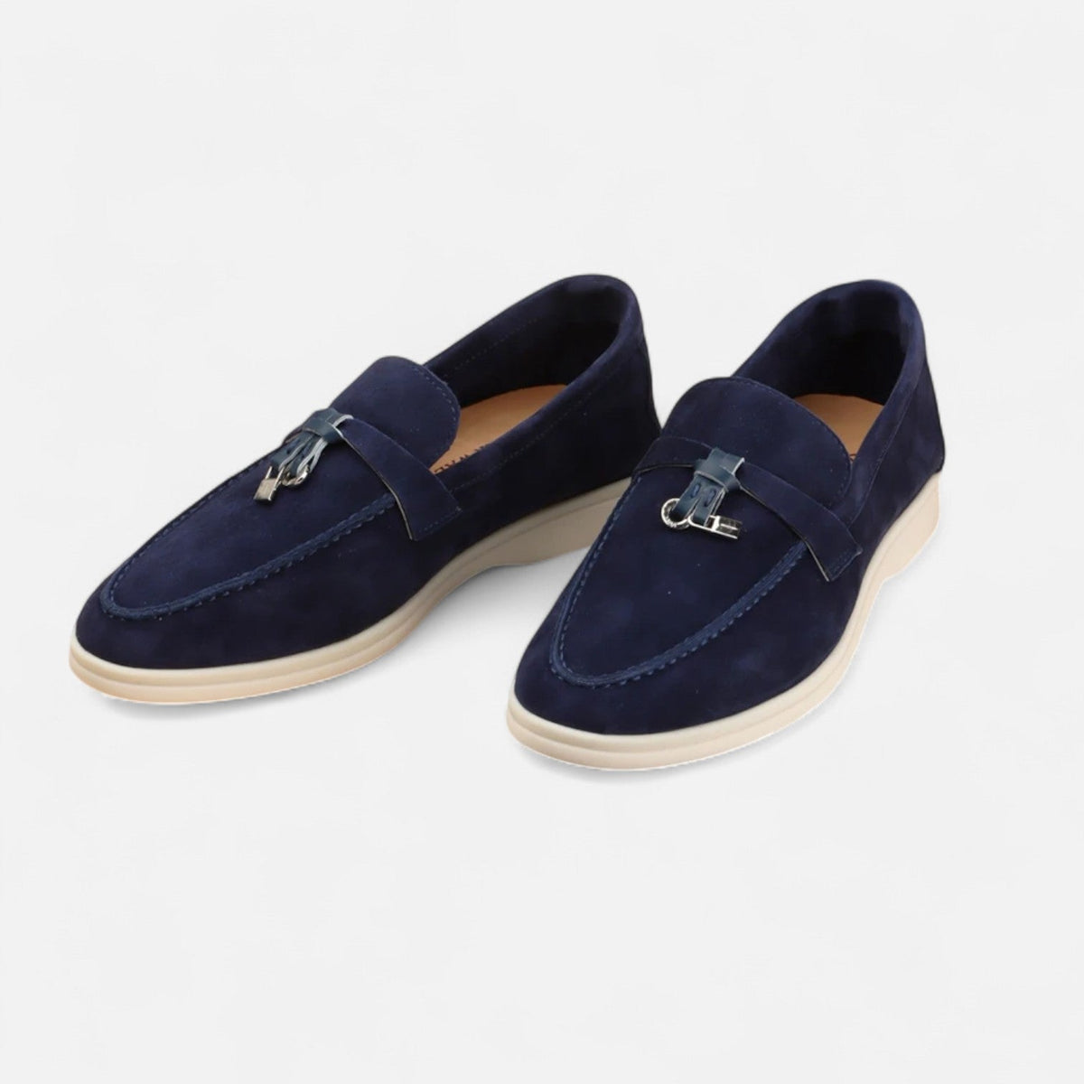 Men's casual moccasin loafers with flat soles